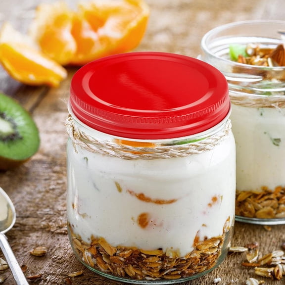 ULTNICE Jar Cover Tinplate Mason Jar Lids Assorted Color 24Pcs 70mm