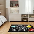 thumbnail image 4 of LaModaHome Non-Slip Rug Coffee Cup Pattern Rug: Modern Abstract Design Washable Mat Child Stain Resistant Living Room Kitchen Carpet - Size: 3,9X3,3ft(120X100cm), 4 of 5