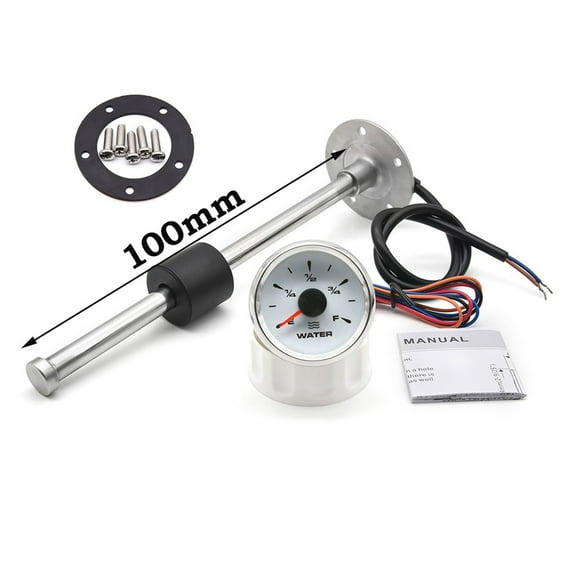 52mm Water Level Gauge Water Level Sensor 240-33Ohm With 8Color Backlight Water Level Indicator Meter Fit For Car Boat Marine ,Adding Safety