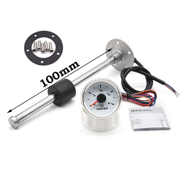 52mm Water Level Gauge+Water Level Sensor 240-33Ohm With 8Color Backlight Water Level Indicator Meter Fit For Car Boat Marine ,Easy to Install