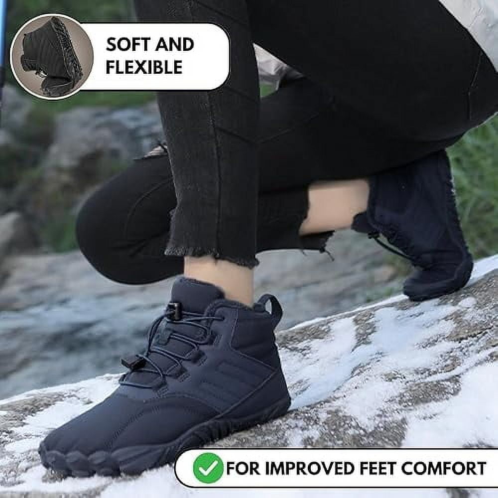 Hike Footwear Caspar Pro - Non-slip & waterproof winter barefoot shoes Walking, Hiking Boots For Women Men (Unisex)