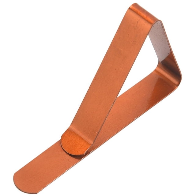 Nvzi Pinza para mantel de acero inoxidable de 12 piezas, pinza triangular para mesa de comedor doméstica, pinza elástica fija antideslizante, pinza para mantel ajustable (naranja)