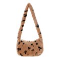 thumbnail image 1 of Bolso de hombro de felpa suave de invierno de moda para mujer Bolso pequeño con estampado de cerezas (H) Likrtyny Para estrenar, 1 of 9
