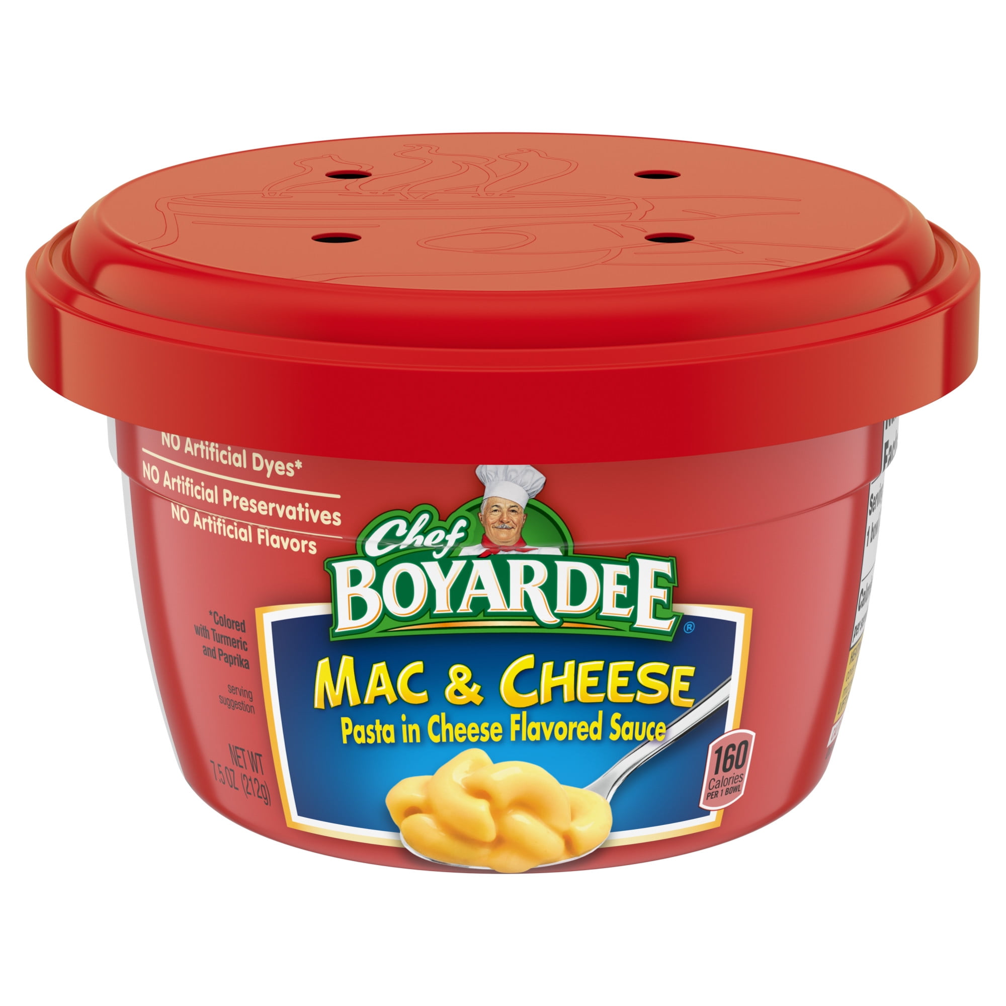 (4 pack) Chef Boyardee Mac and Cheese, Microwavable Meal, 7.5 oz. Bowl