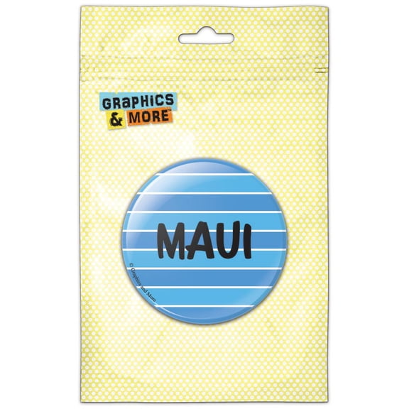 Maui Hawaii Stripes Pinback Button Pin Badge