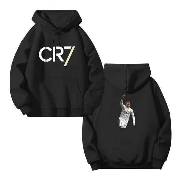 Lheaggik C Ronaldo Hoodie Soccer Star Graphic Long Sleeve Streetwear Women Men Hooded Sweatshirt Funny Clothes S
