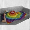 thumbnail image 6 of Pride Soft Flannel Fleece Throw Blanket, Love Wins Celebration Tie Dye Digital Print Backdrop and Rainbow Colors Happiness, Cozy Plush for Indoor and Outdoor Use, 60" x 80", Multicolor, by Ambesonne, 6 of 6