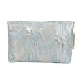 thumbnail image 1 of Bolsas de mano de maquillaje con diseño de flores en relieve, 1 Pc, versátil, para vacaciones, grande, azul, de poliéster, 1 of 5