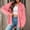 Pink, variant on TTHXQING Denim Jacket Women Boyfriend Casual Washed Loose Fit Long Length 中Long Length Frayed Hem Denim Jackets Plus Size Lightweight Outwear Denim Outfit for Women