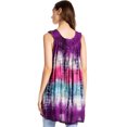 thumbnail image 2 of Sakkas Women's Tie Dye Floral Sequin Sleeveless Blouse - Purple - Plus Size, 2 of 5