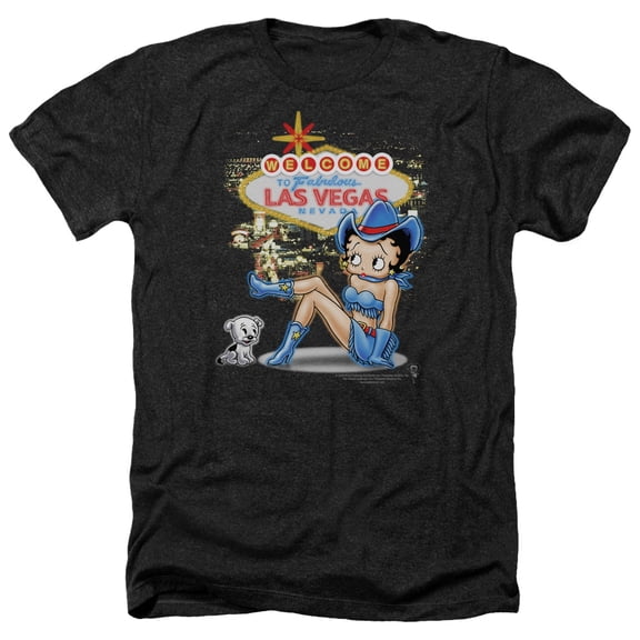 Betty Boop - Welcome Las Vegas - Heather Short Sleeve Shirt - Small
