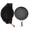 thumbnail image 1 of 1 Set of Camping Frying Pan Portable Handle Frying Pan Metal Camping Frying Cookware, 1 of 8