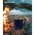 thumbnail image 4 of 14 oz Coffee Mug, Vacuum Insulated Camping Mug with Lid, Double Wall Stainless Steel Travel Tumbler Cup, Coffee Thermos Outdoor, dark blue, 4 of 5