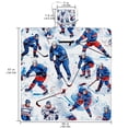 thumbnail image 2 of Ice Hockey Canvas Picnic Blanket Waterproof Outdoor Extra Large for Family Beach Hiking Camping - Foldable and Portable Mat with Carry Handle - Durable, Easy to Clean, Lightweight., 2 of 6