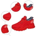 thumbnail image 6 of Winter Sneakers for Women Thickened Warm Furry Lined Slip on Platform Athletic Tennis Shoes Casual Lightweight Cold Weather Walking Shoes Red Size 7.5, 6 of 6