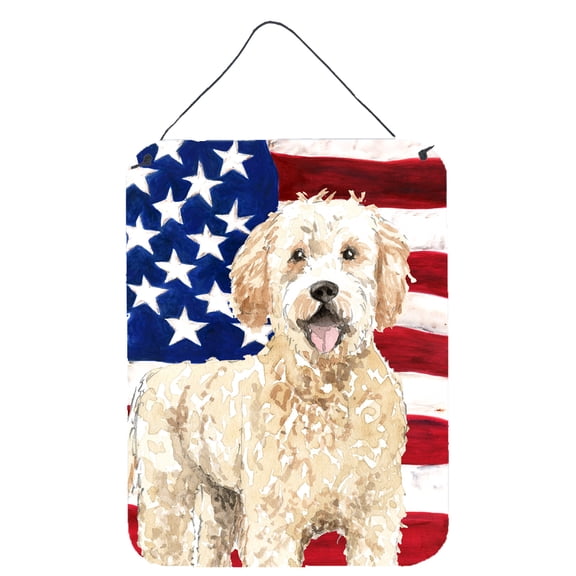 Patriotic USA Goldendoodle Wall or Door Hanging Prints