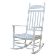 International Concepts Outdoor Porch Rocker, Turned Post, Solid Wood, White
