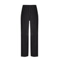 thumbnail image 3 of Diufon Velvet Pants for Women Fall Casual Elastic High Waist Trousers Comfy Wide Leg Pants, 3 of 5