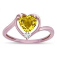 thumbnail image 3 of Star K � Genuine Citrine Heart Bypass Love Knot Promise Ring, 3 of 9