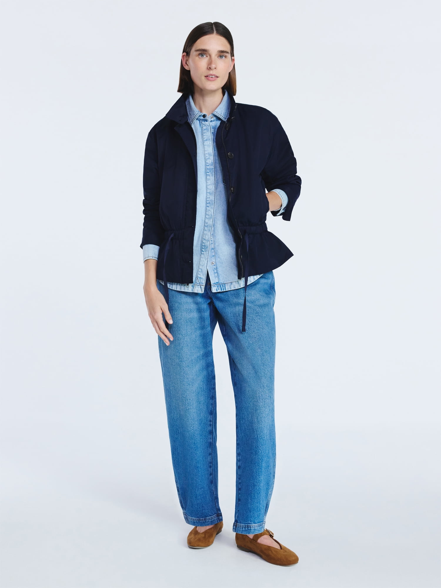 Free Assembly Women's Cinched Parachute Jacket, Sizes XS-XXL