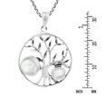 thumbnail image 4 of Bountiful Tree of Life White Seashell Sterling Silver Round Pendant Necklace, 4 of 5