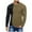 Khaki, variant on IROINNID Men's Sweater Round Neck Long Sleeve Jumper Mid-Length Color Block Leisure Pullover Autumn Winter Patchwork Color Low Sweater