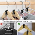 70PCS Clothes Hanger Connector Hooks Plastic Durable Extenders Clips