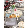 thumbnail image 4 of Outdoor Tablecloth with Umbrella Hole and Zipper, Teal Golden-Yellow Pumpkins Fall Round Table Cloth 54 Inch Waterproof Tablecloth, Thanksgiving Leaves Botanical Picnic Table Cover for Patio Camping, 4 of 7