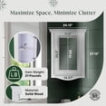 thumbnail image 3 of Bethpage Wooden Corner Medicine Cabinet w/Mirror Wall Mount White Hardwood Bathroom Storage 27" x 20" Double Shelf Storage Cabinet w/ Screws Renovators Supply, 3 of 13
