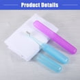 thumbnail image 6 of Vocoste 2 Pcs Plastic Toothbrush Holders Case for Travel Purple Blue 7.48"x1.06", 6 of 7