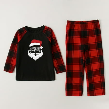 

Christmas Pajamas for Family Family Christmas Pjs Matching Sets Plaid Cute Elk Matching Christmas Pjs for Family