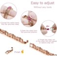 thumbnail image 3 of Compatible con Apple Watch Band 42mm 44mm 45mm, Ligero para mujeres, Pulsera fácil de ajustar, Diamante brillante en mariposa, Correa de metal de joyería para, 3 of 3