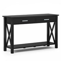 Simpli Home Kitchener SOLID WOOD 47 inch Wide Contemporary Console Sofa Table in Black