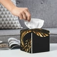 thumbnail image 6 of Sikiie Golden Dragon Tattoo Art Leather Tissue Box Cover Square, tissue box holder - 5.2”x5.2”x5.2”, 6 of 7