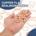 thumbnail image 4 of Uxcell Flat Copper Washers Copper Upgraded Flat Gasket Metric Sealing Crush Ring Washers for Hydraulic Fittings Screw Bolt Nut M8(8x18x2mm), 4 of 7
