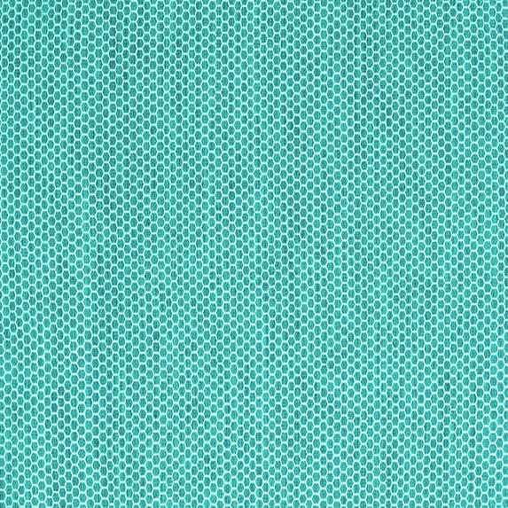 Ahgly Company Machine Washable Indoor Square Abstract Turquoise Blue Contemporary Area Rugs, 8' Square