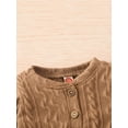 thumbnail image 4 of ITFABS Bébé Fille Col Rond Bouton Romper Tops Tricot Pantalons Décontractés, 4 of 9