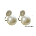 thumbnail image 3 of Mfigree White Freshwater Pearl Stud Clip On Earring for Women, Non-Pierced Earring Birthday Gift, Jewelry Gifts for Women, Jewelry Gift for Her, Mother's Day Gift, 3 of 7