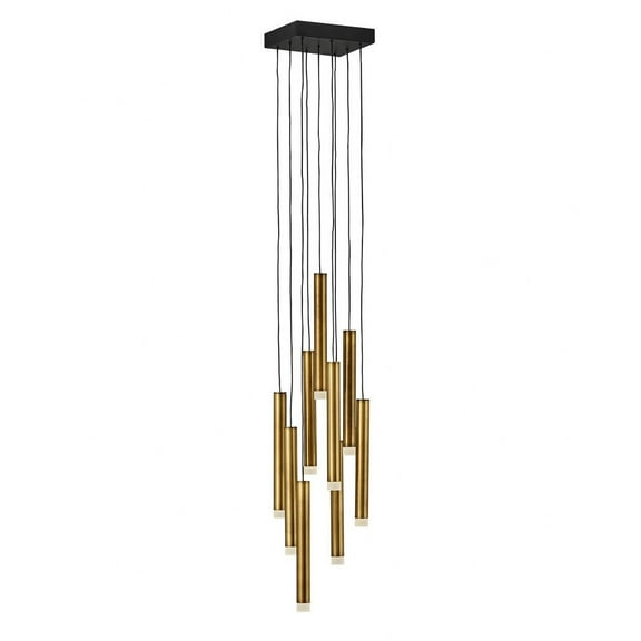 Vida-Six Light Medium Pendant-8 Inches Wide By 52.5 Inches Tall-Heritage Brass Finish Fredrick Ramond Lighting Fr49906hbr