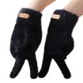 thumbnail image 1 of Touchscreen Gloves Solid Color Thick Non-slip Unisex Winter Gloves Warm Gloves, 1 of 10