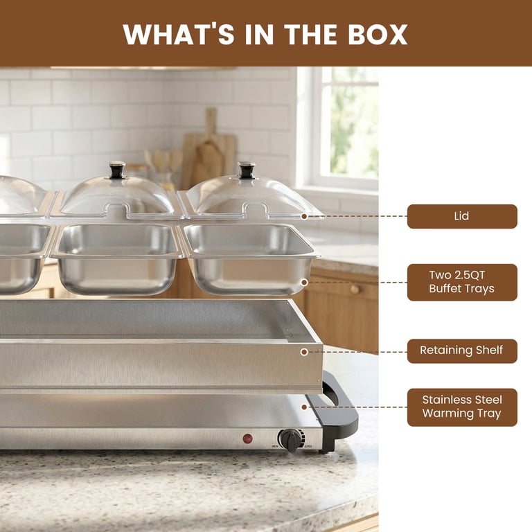 JIOABL 7.5 Quart Buffet Server With Temperature Control photo 4