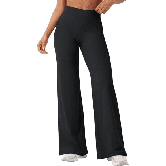 Olaglory Flare Leggings for Women Bootcut Yoga Pants Women, No Front Seam, High Waist, Tummy Control, Buttery, Booty Lifting for Casual Workout Gym, Black