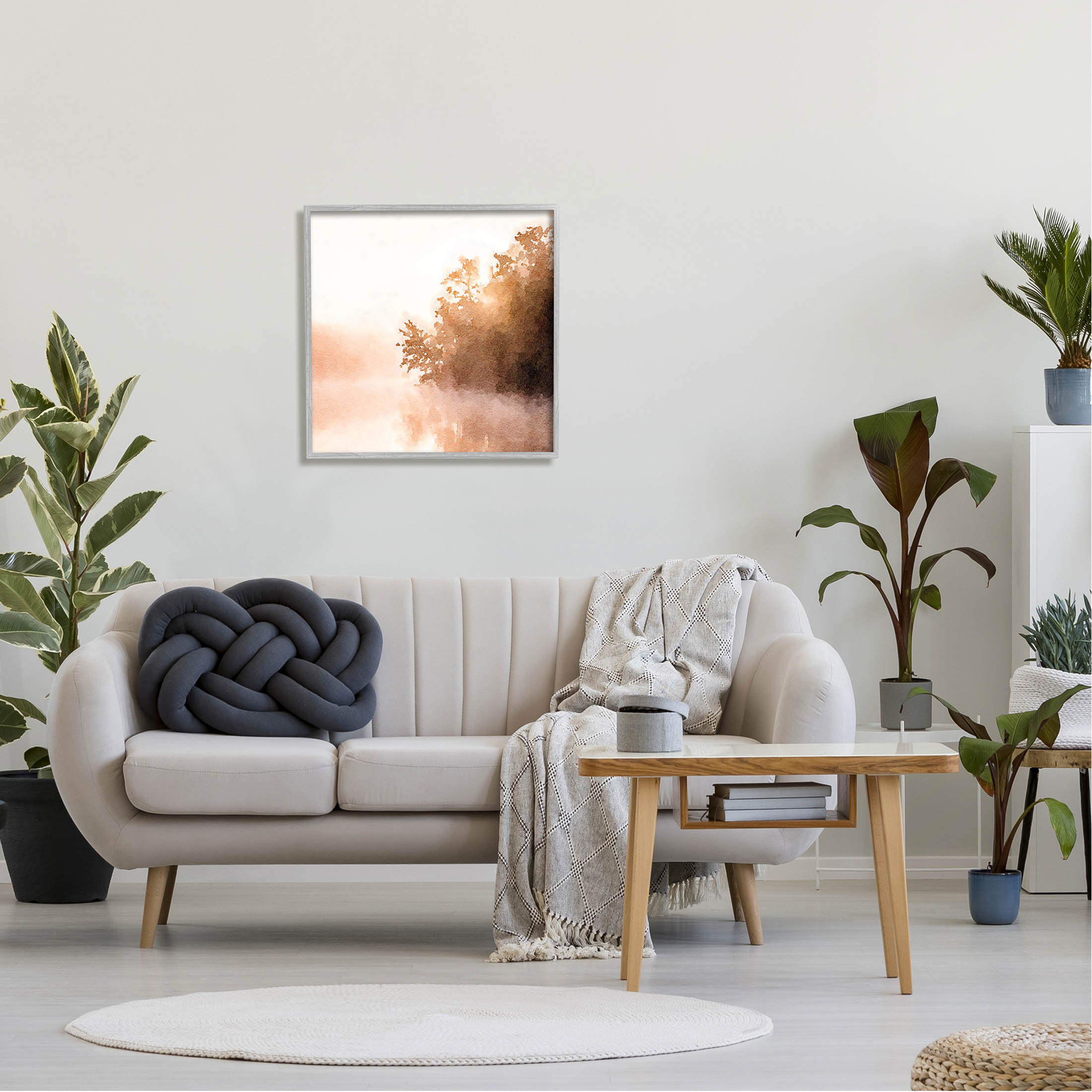 Stupell Industries Overhanging Trees Sunlit Lake View Painting Gray Framed Art Print Wall Art, Design by Denise Brown