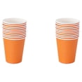 thumbnail image 3 of wolftale 50piece Non-toxic Disposable Cups Food Grade Tear-resistant Smooth Line Durability Party Paper Cups orange 2Set, 3 of 6