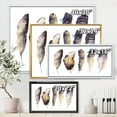 thumbnail image 5 of Dark Gray Feathers Boho Ethnic I 32 in x 16 in Framed Painting Canvas Art Print, by Designart, 5 of 5