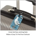 thumbnail image 3 of Square 2Pack PU Leather Seagull Cruise Luggage Tag with Privacy Cover and Name ID Tag for Travel Handbags Backpacks Luggage Tags, 3 of 6