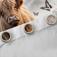 thumbnail image 4 of Erosebridal Highland Cattle Black Out Curtains, Chic Butterfly Flower Curtains Pack of 2 (42x63 Each), 4 of 6