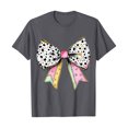 thumbnail image 1 of Camiseta de Cuello Redondo de Manga Corta de la Mujer, Top de Moda para Invierno Y Primavera Impresa de Navidad Casual 3/4, 1 of 7