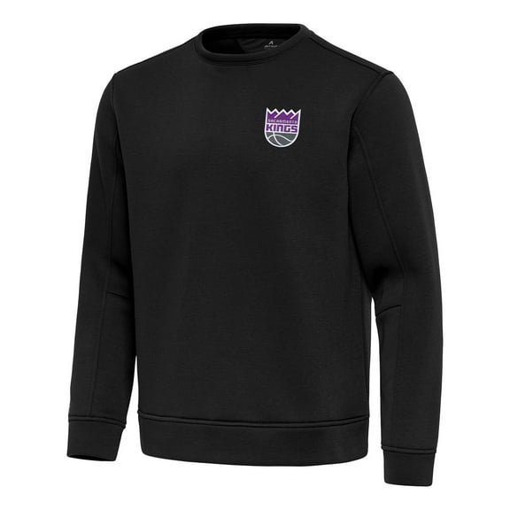 Men's Antigua Black Sacramento Kings Relevant Pullover Sweatshirt