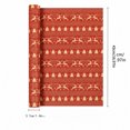 thumbnail image 2 of Vintage Christmas Wrapping Paper Featuring Brown Kraft Paper Roll with Classic Red Deer and Snowflake Print, Durable Gift Wrapping Paper for Holiday Decor and Winter Celebrations,, 2 of 7